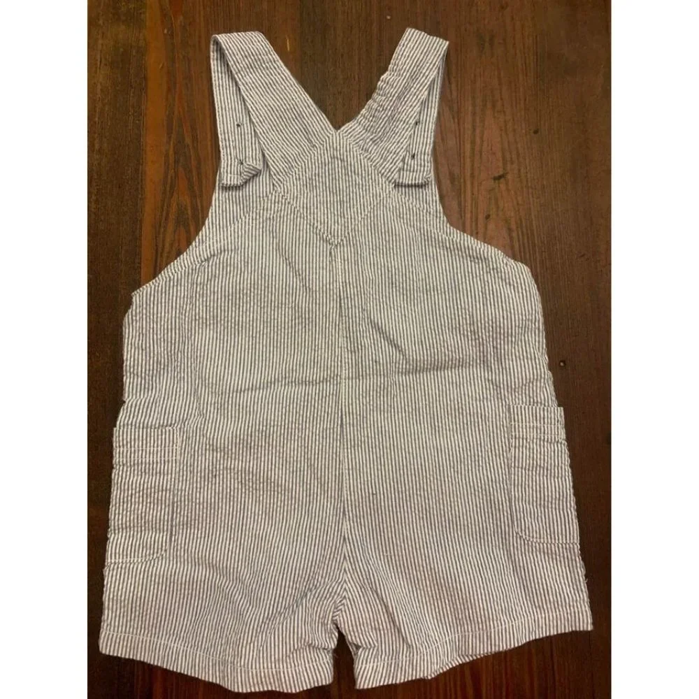 Nursery Rhyme baby boy overalls, whale ocean embroidery, size 6/9 months (bin D)
